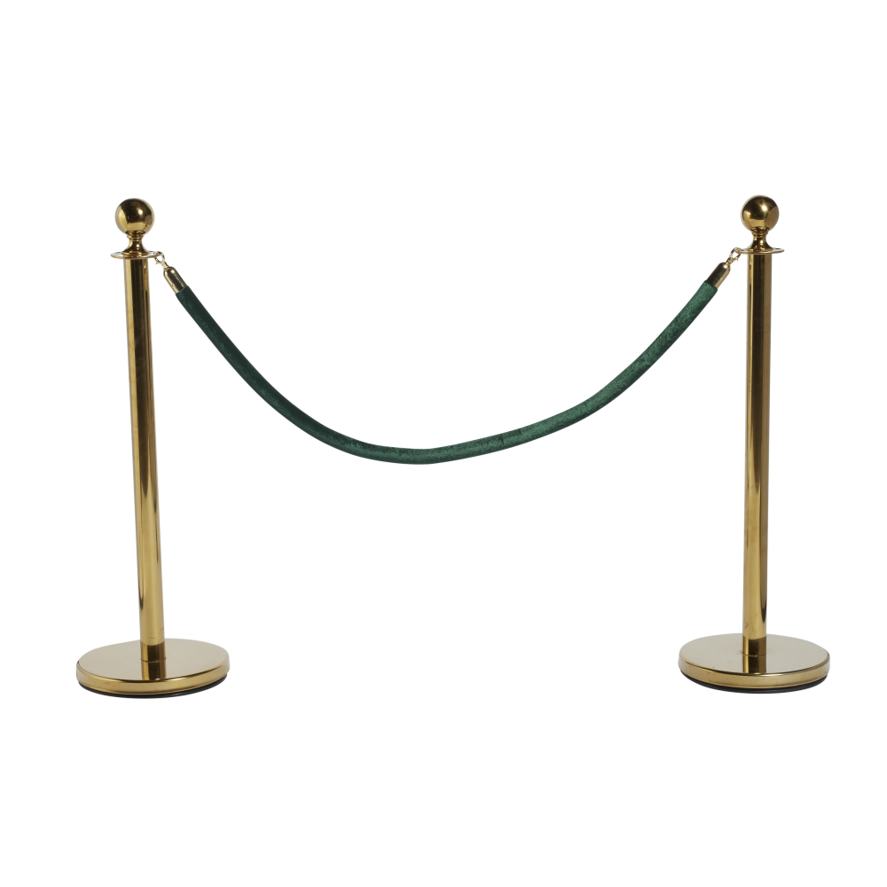 bollards-gold-emerald-velvet-rope