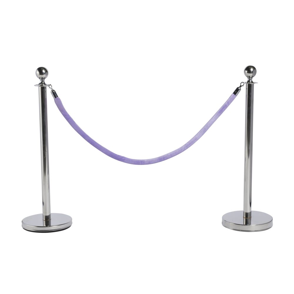 bollards-silver-purple-rope